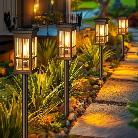 KPSTEK Solar Pathway Lights Pack Outdoor Garden Lighting
