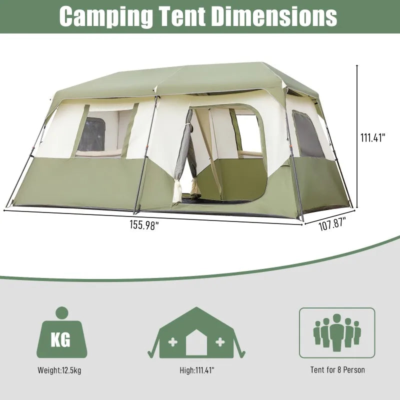 Building Family Camping Tent With Rainfly And Carry Bag