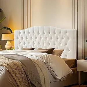 Online Goods Warehouse Linen Upholstered Tufted Headboard