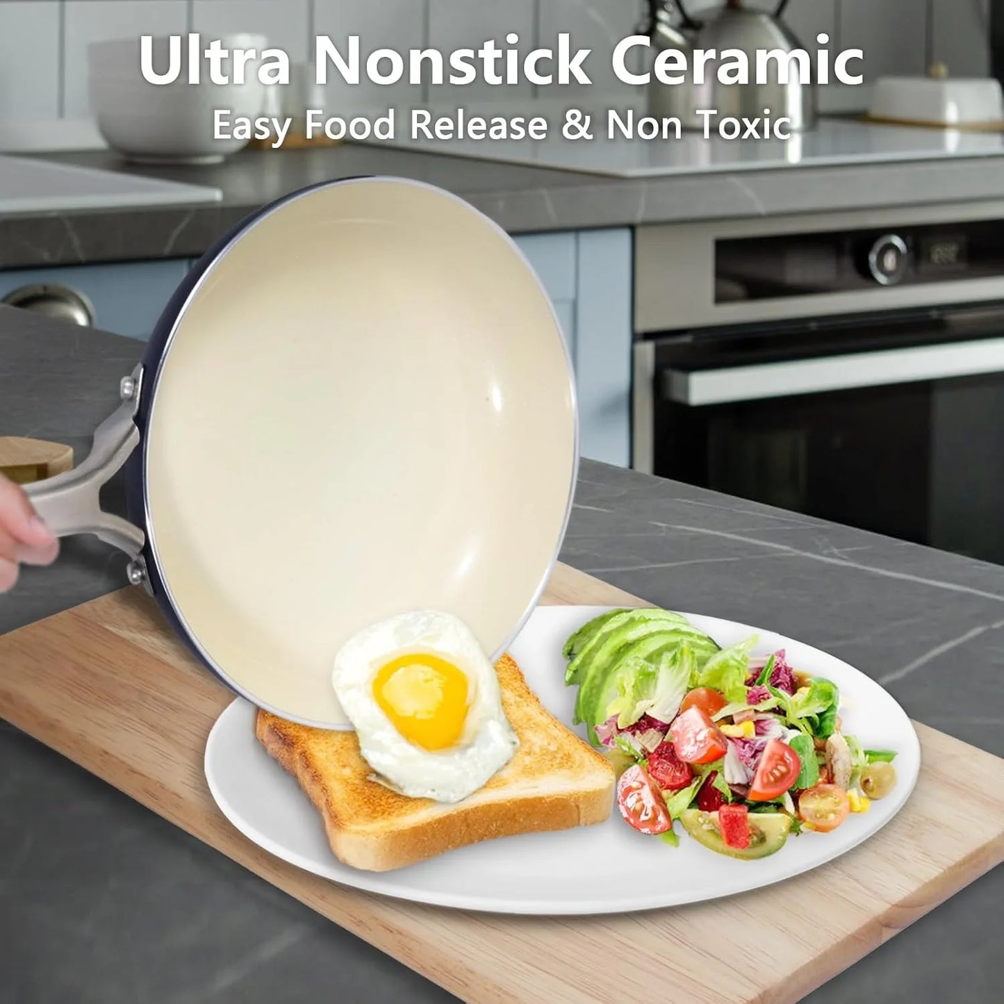 Online Goods Warehouse Pots And Pans Nonstick Ceramic Set