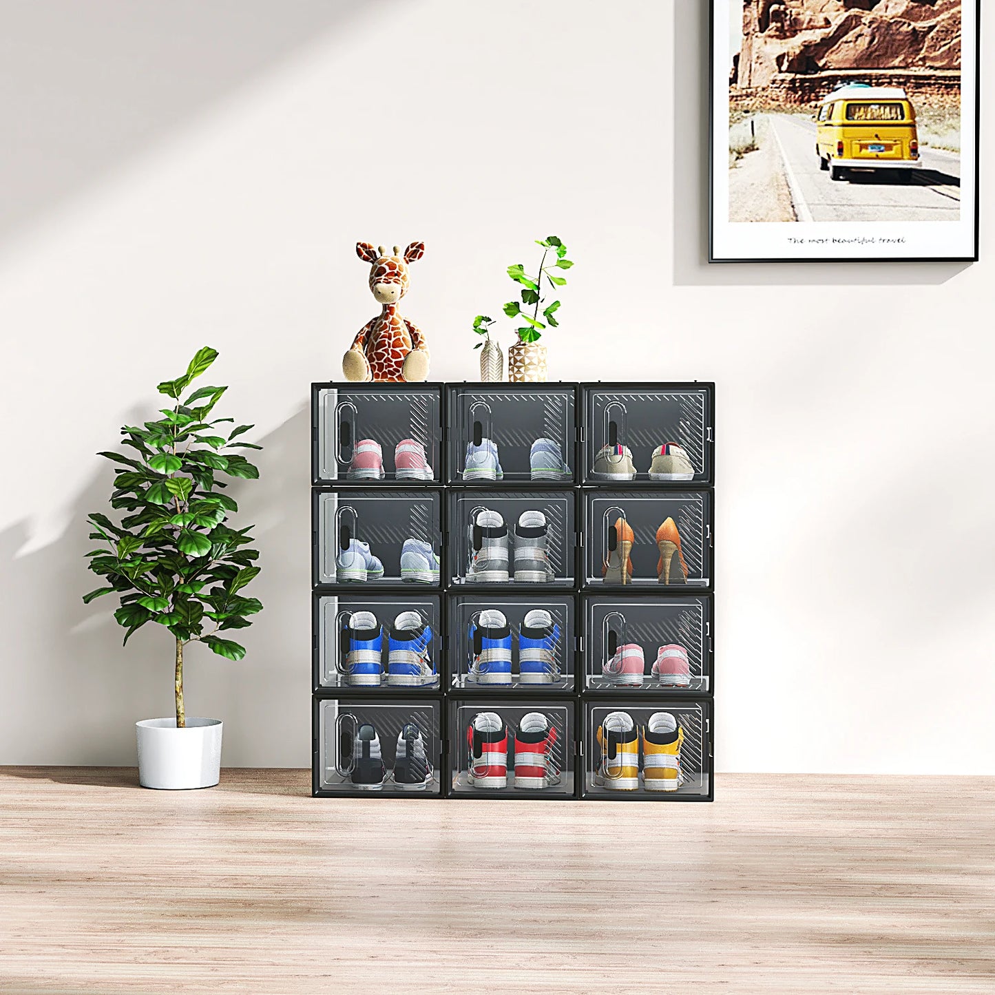 Stackable Shoe Organizer Boxes Online Goods Warehouse