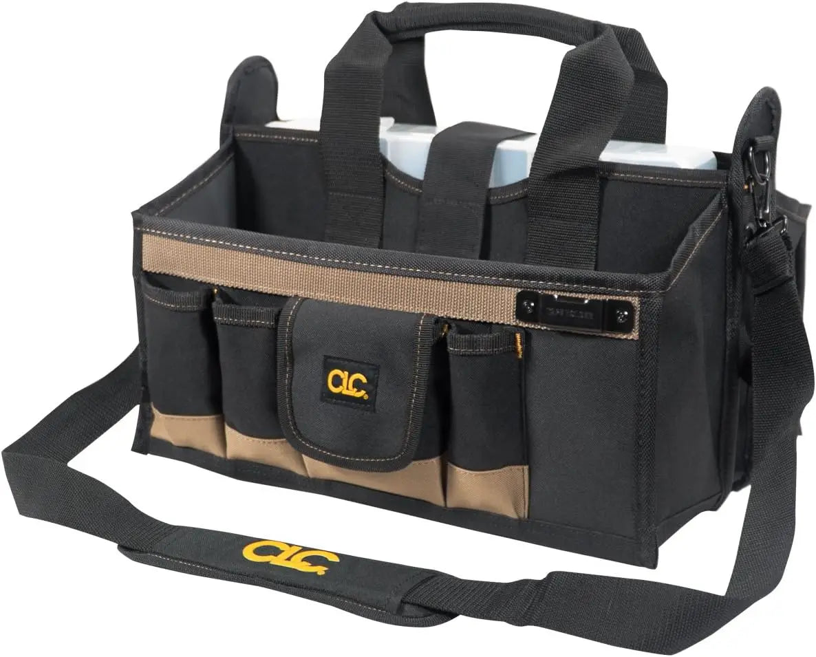 16-Inch Center Tray Tool Bag with 16 Pockets, Durable and Spacious for Easy Organization