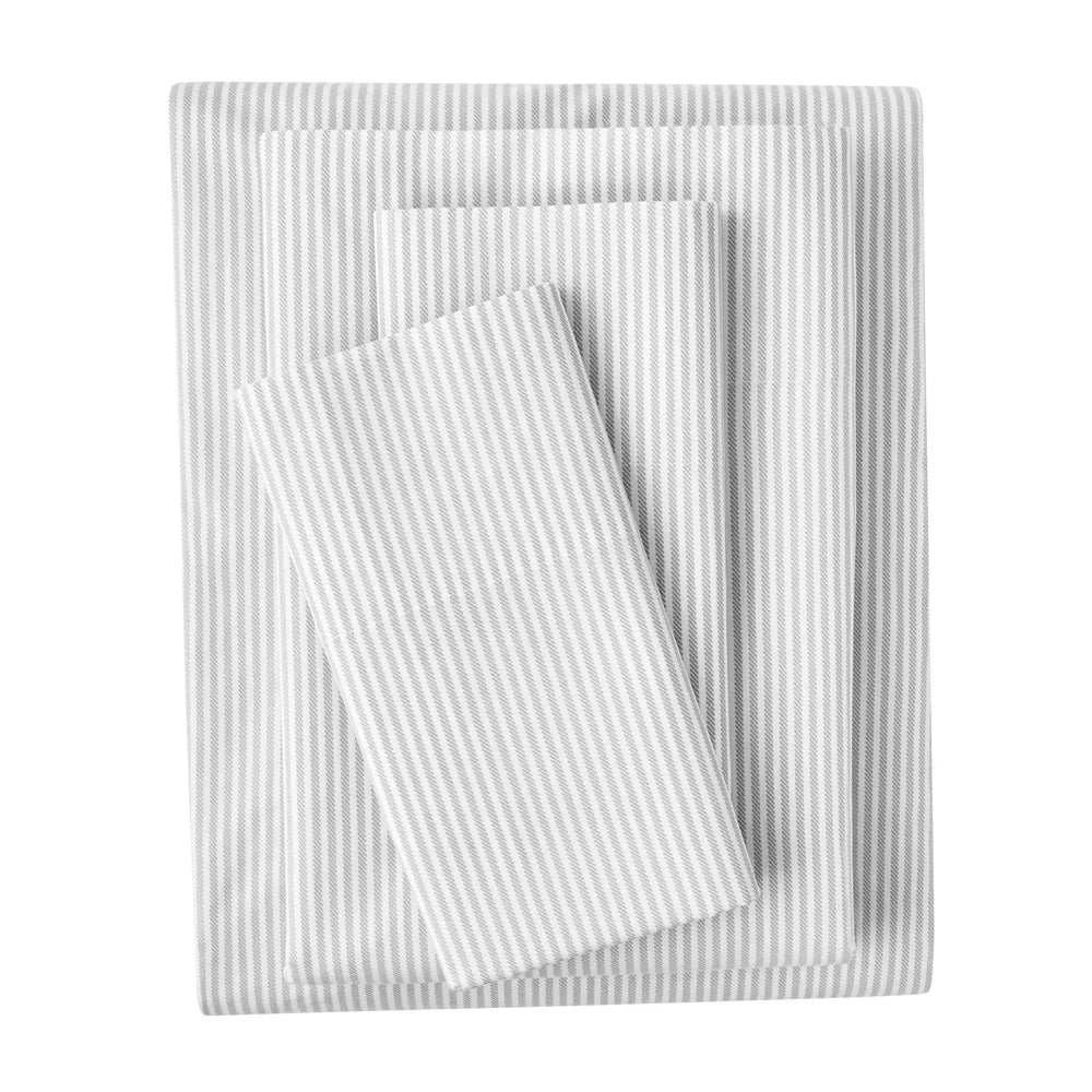 DUTRIEUX 300 Thread Count Striped Cotton Blend Bed Sheet Set