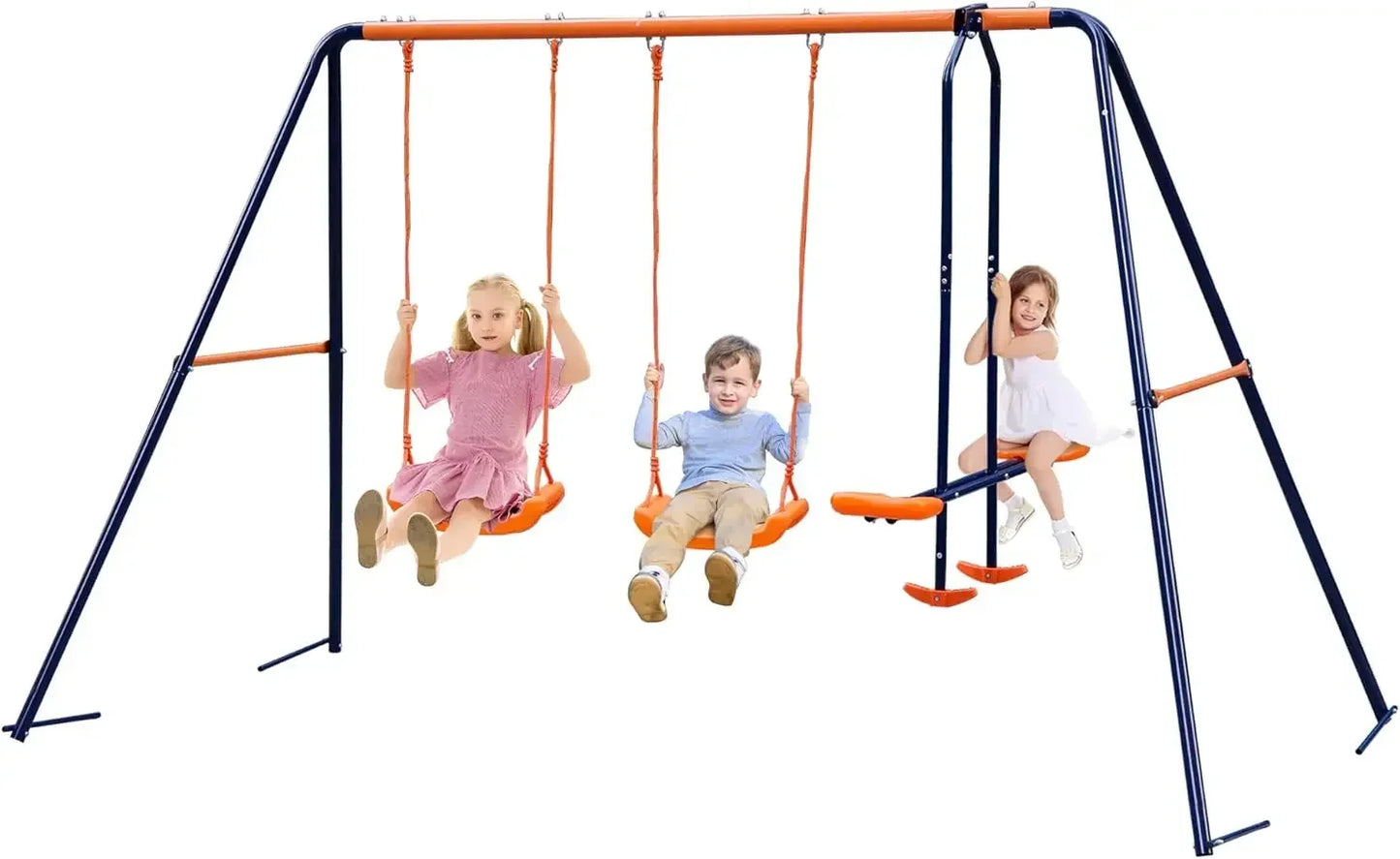 HUANZHUANG Outdoor Swing Set A Frame Heavy Duty Metal
