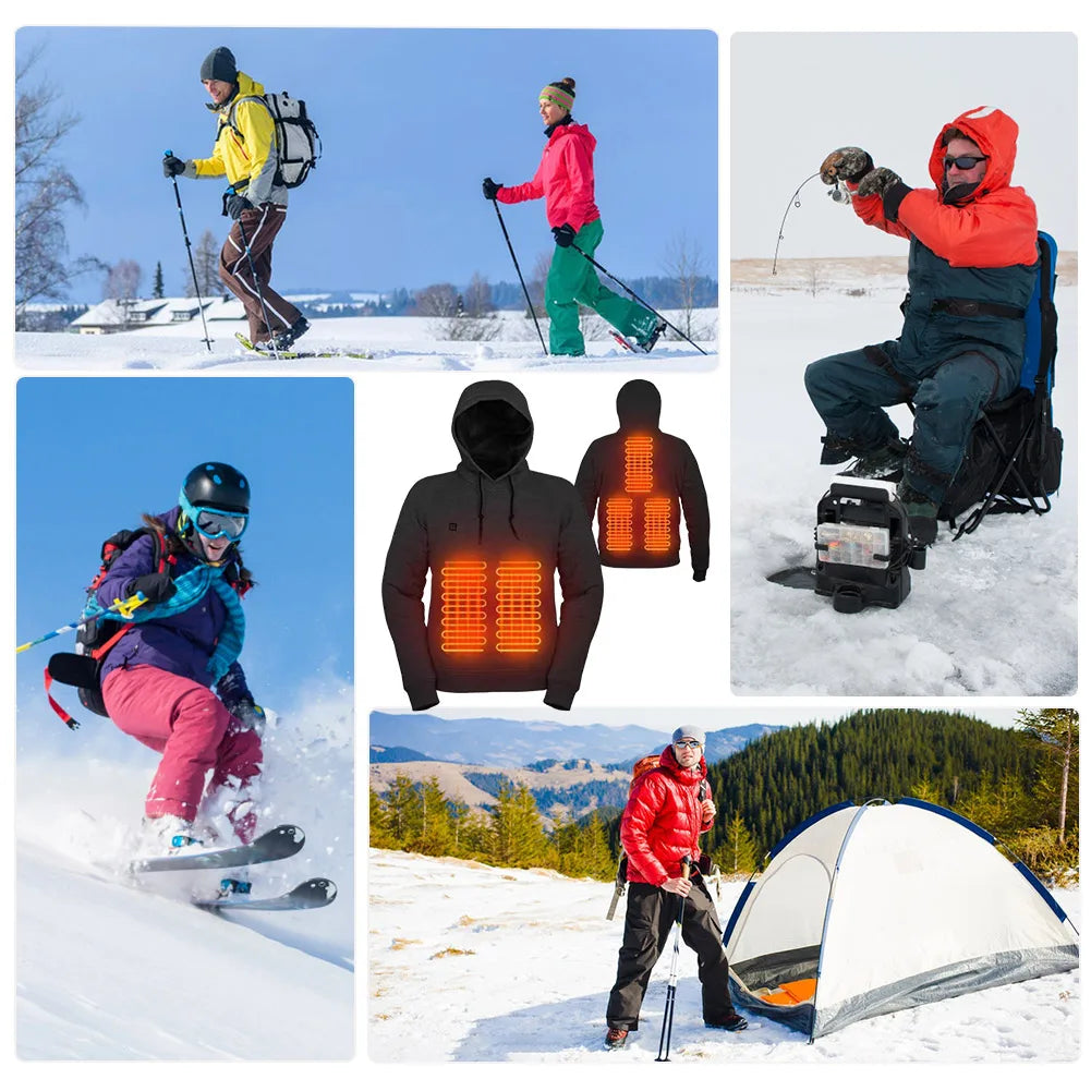 APWIKOGERCN Heated Jacket USB Rechargeable 5 Heating Zones