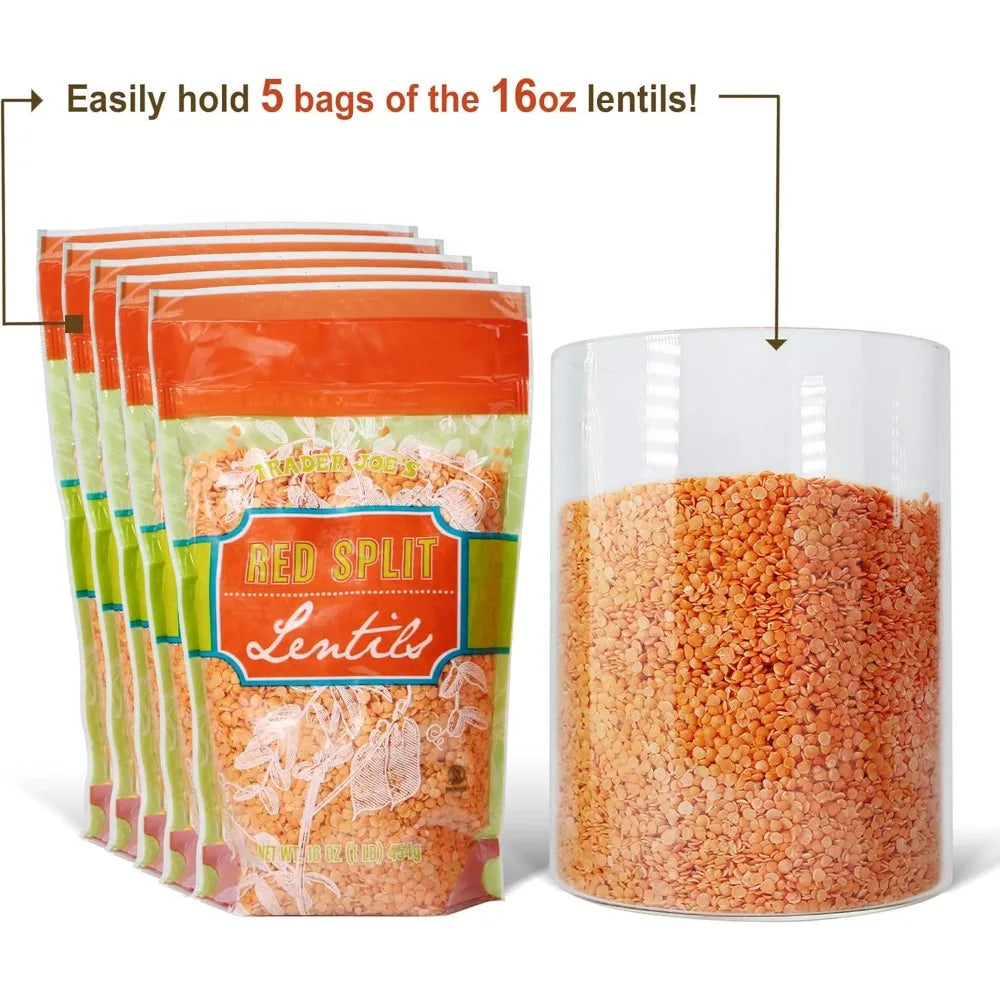 Glass Jars With Bamboo Lids Airtight Canisters Set