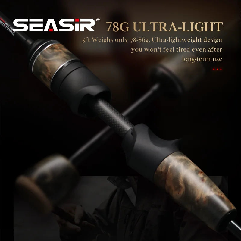 SeaSir Ultralight Carbon Spinning Rod With Fuji Guides