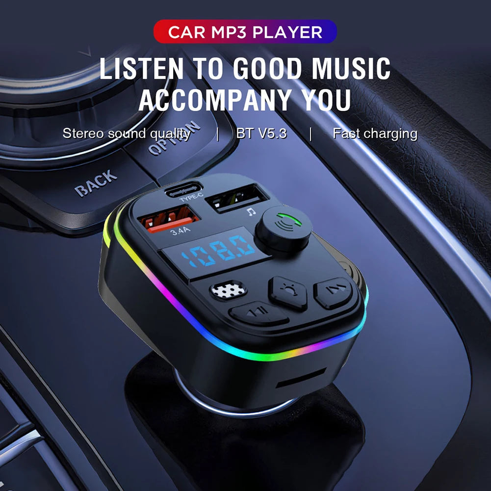 West Biking Hands Free Bluetooth FM Transmitter Car MP3