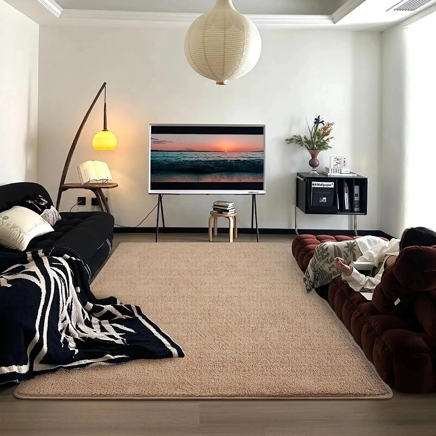 Hign-concerned Living Room Carpet Nonslip Soft Floor Rug