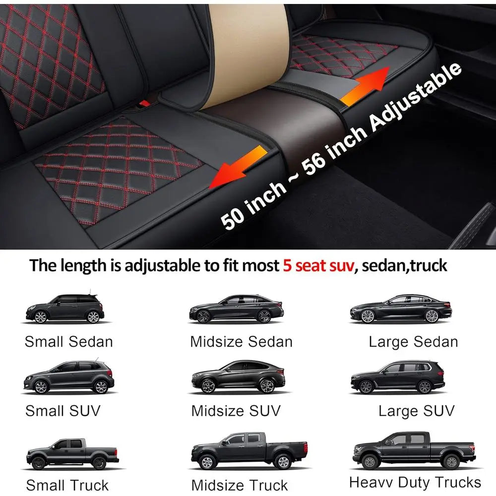 Waterproof Seat Cover Full Set Vehicle Cushion Cover Automotive Seat Protector Breathable Universal Fit for Most Sedan, Truck an