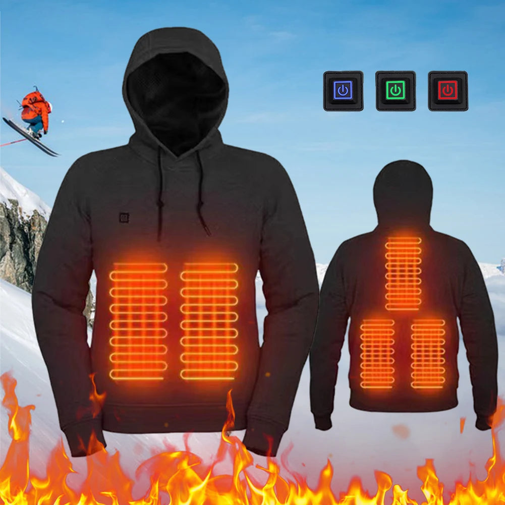 APWIKOGERCN Heated Jacket USB Rechargeable 5 Heating Zones