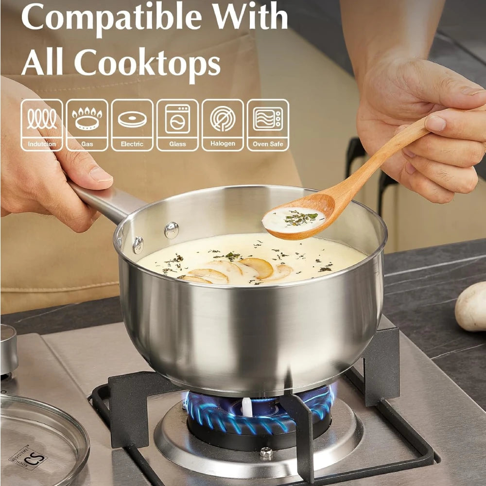 Koch Systeme Cs Stainless Steel Saucepan Set With Lids