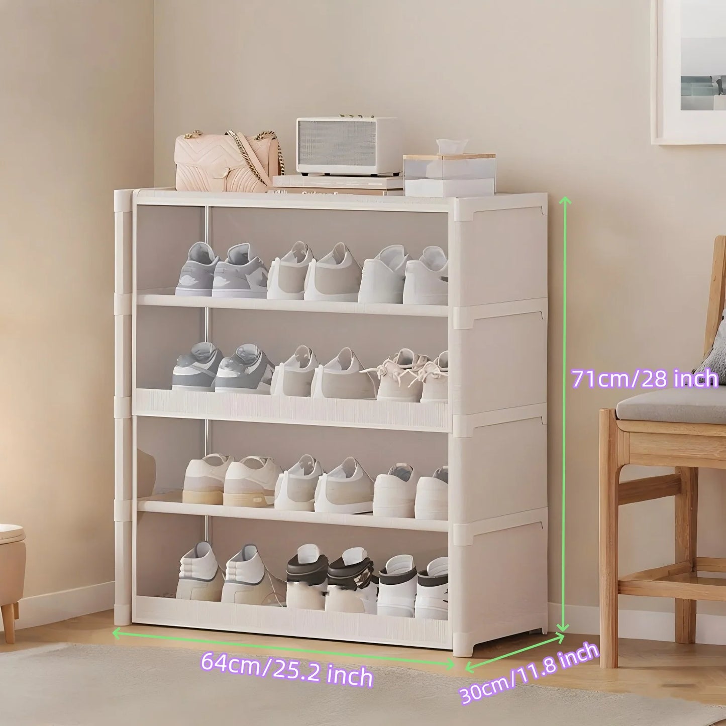 Online Goods Warehouse Five Layer Dustproof Shoe Cabinet