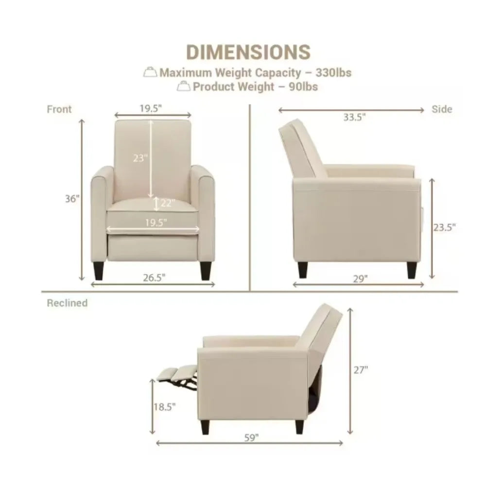 Online Goods Warehouse Recliner Chair Push Back Comfort