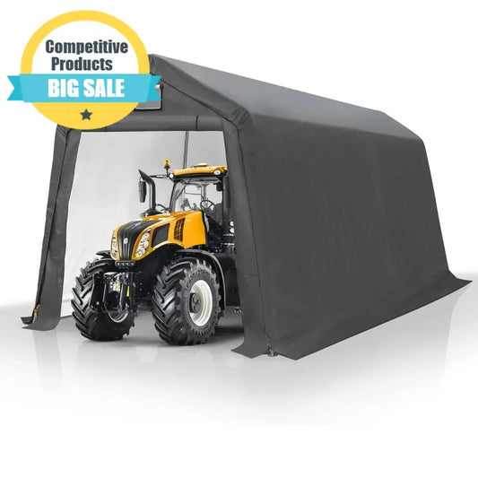 7' x 12' Outdoor Storage Shed- Heavy Duty Storage Shelter Tent with Roll-up Ventilated Door, Portable Garage Zipper Storage shed