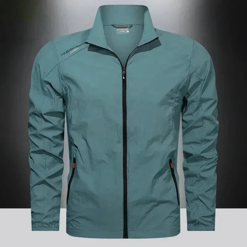 UPF100 Plus Men Windbreaker Zip Pockets UV Sun Jacket