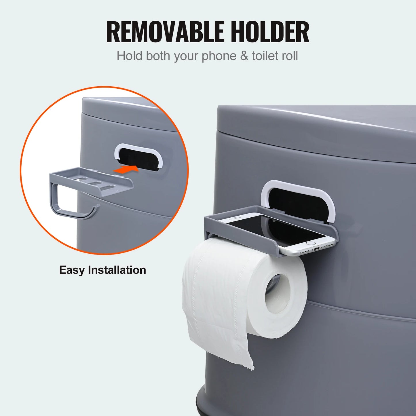 SucceBuy Portable Camping Toilet With Detachable Bucket