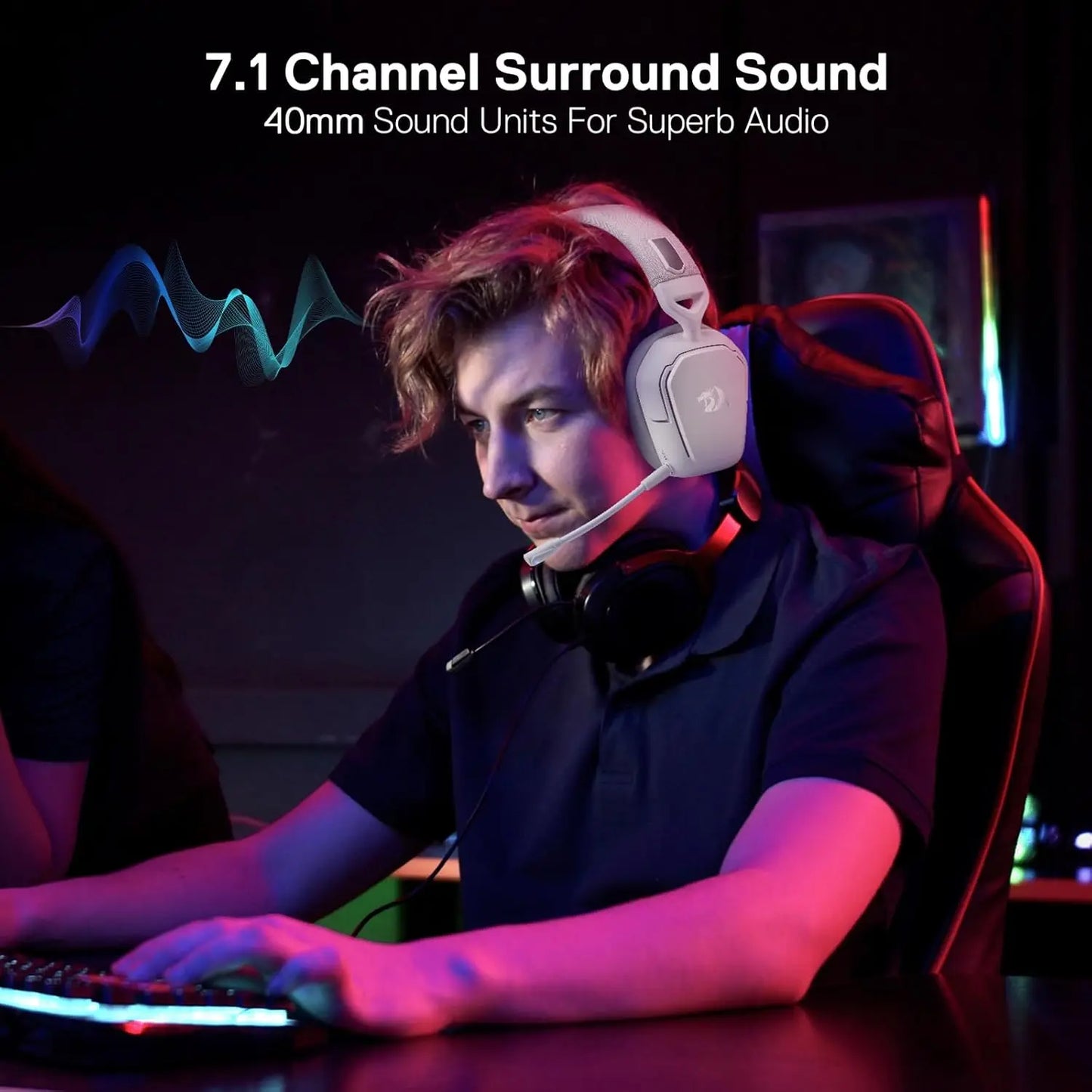 Redragon H868 Wireless RGB 7.1 Surround Sound Headset Mic