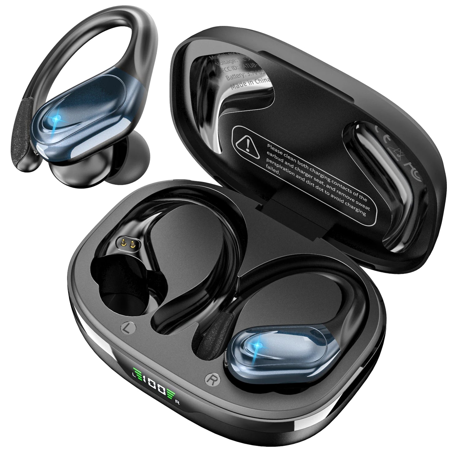 LIFEBEE Wireless Earbuds With Earhooks HiFi Stereo Mic