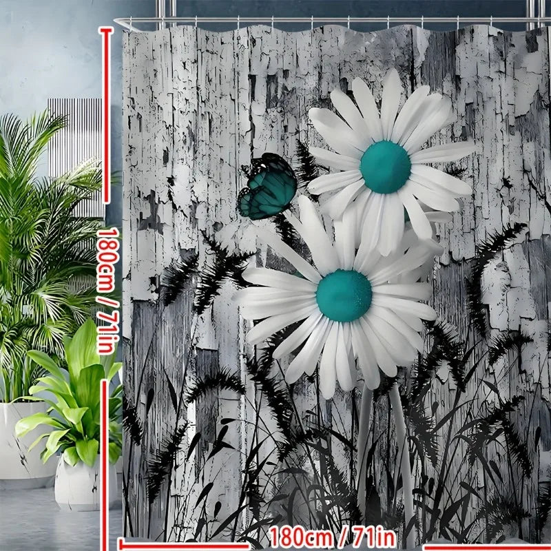 Craft Of Weaving Daisy Shower Curtain Water Repellent Mildew