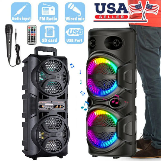 CURUK Portable 3000W Bluetooth Speaker With Subwoofer