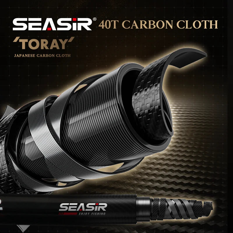 SeaSir Ultralight Carbon Spinning Rod With Fuji Guides