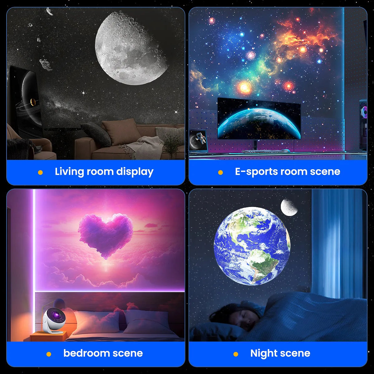 Mexllex Galaxy Star Projector Planetarium 360 Rotation