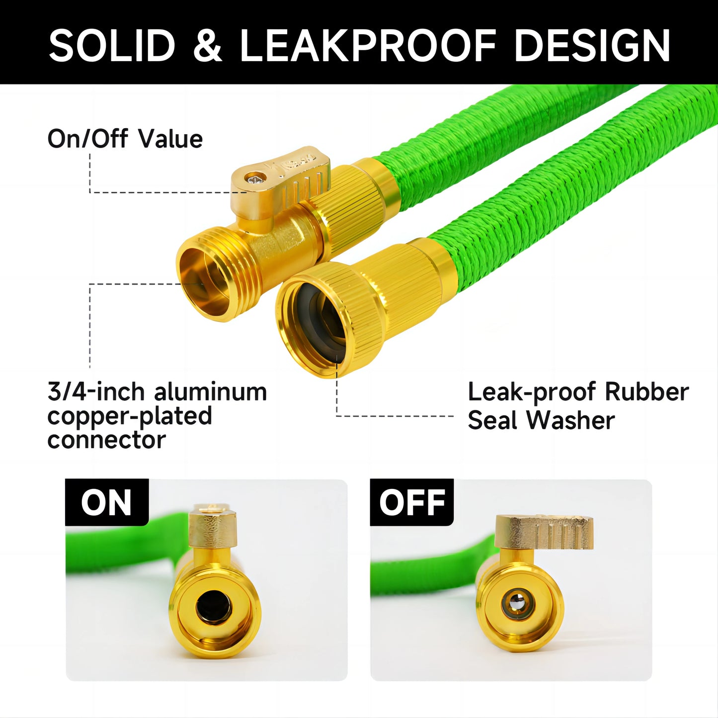GardenJoy Expandable Garden Hose With Spray Nozzle