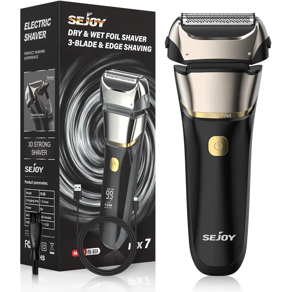 Sejoy Electric Razor For Men Foil Shaver 7500 RPM High Speed