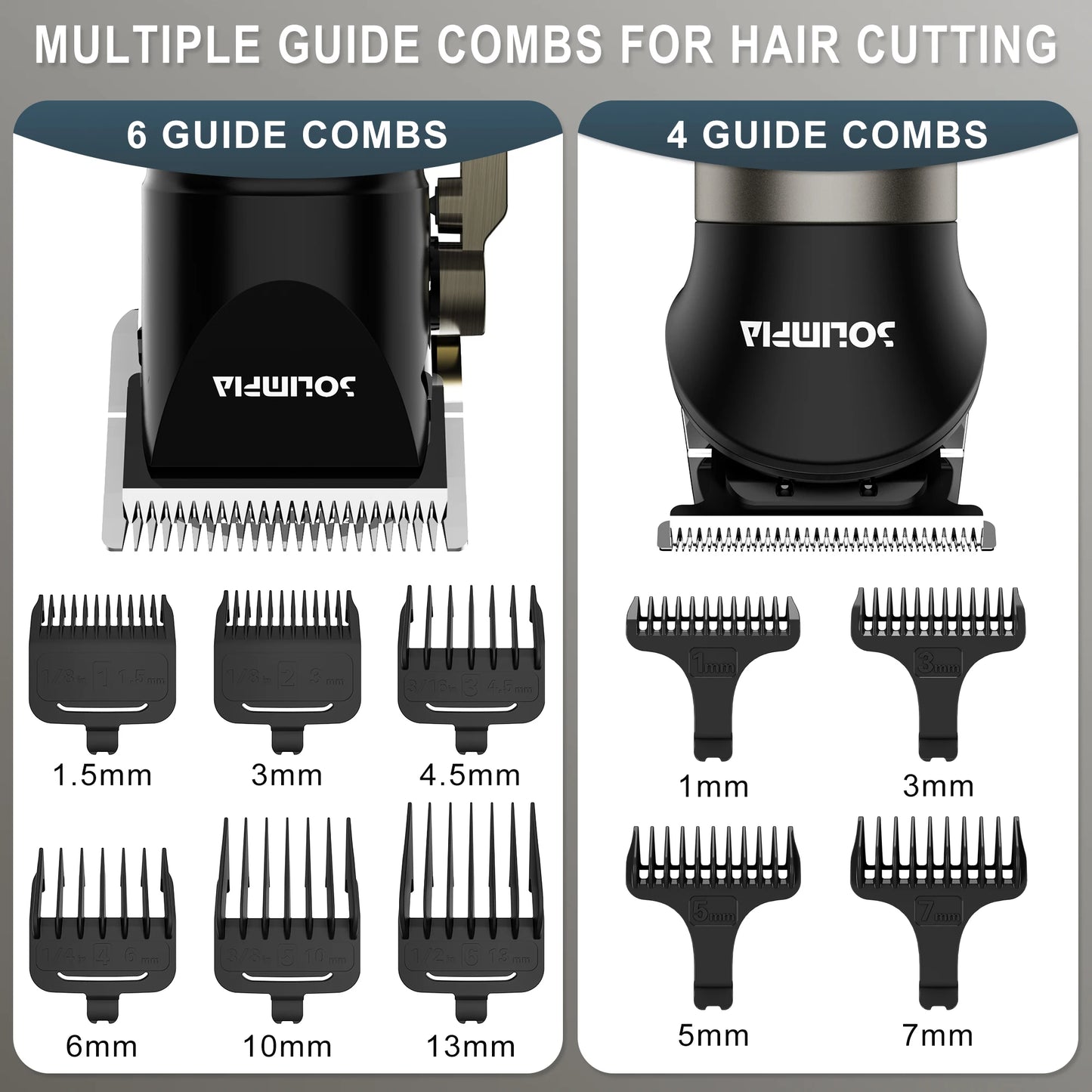 Solimpia Cordless Hair Clipper Set T Blade Barber Clippers