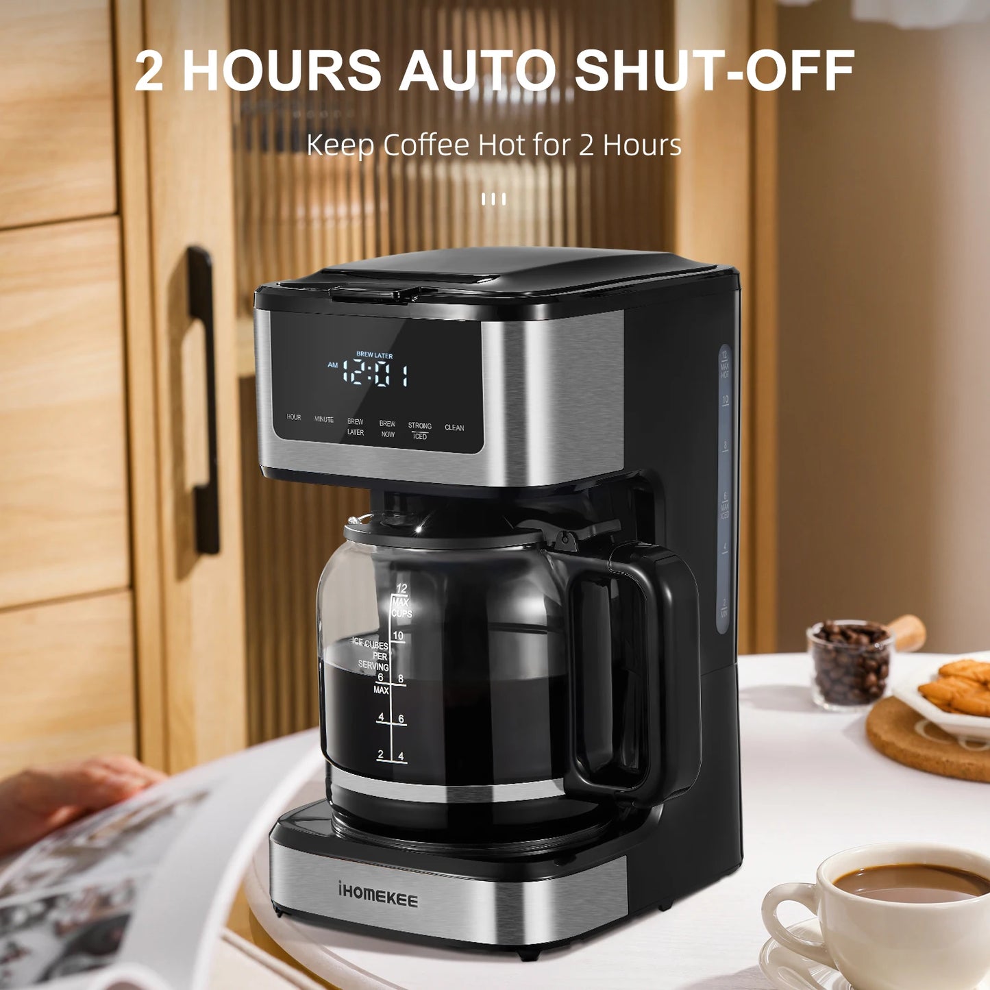 Yabano Programmable Drip Coffee Maker Iced Coffee Function