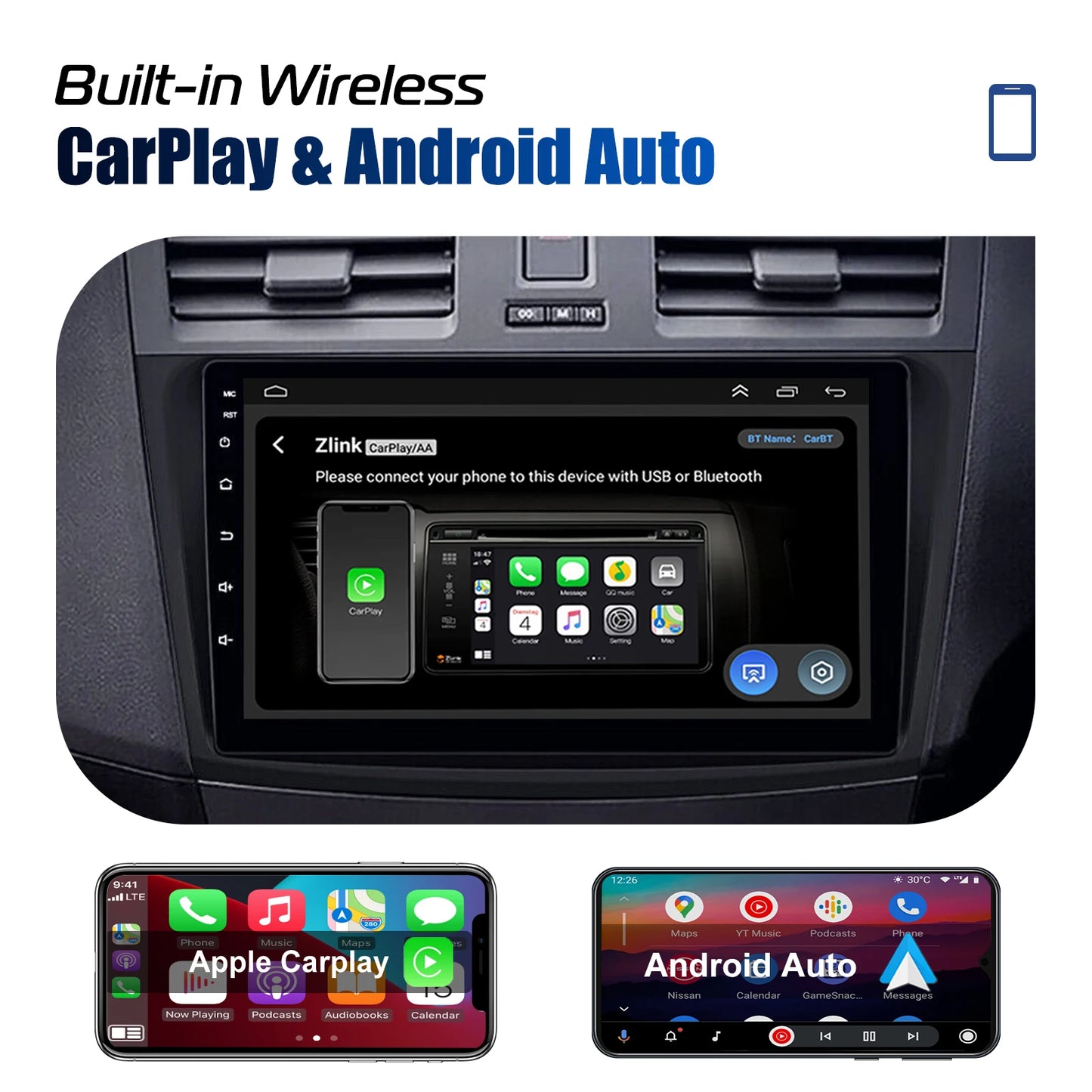 ESSGOO Mazda 3 Car Stereo With CarPlay Android Auto GPS